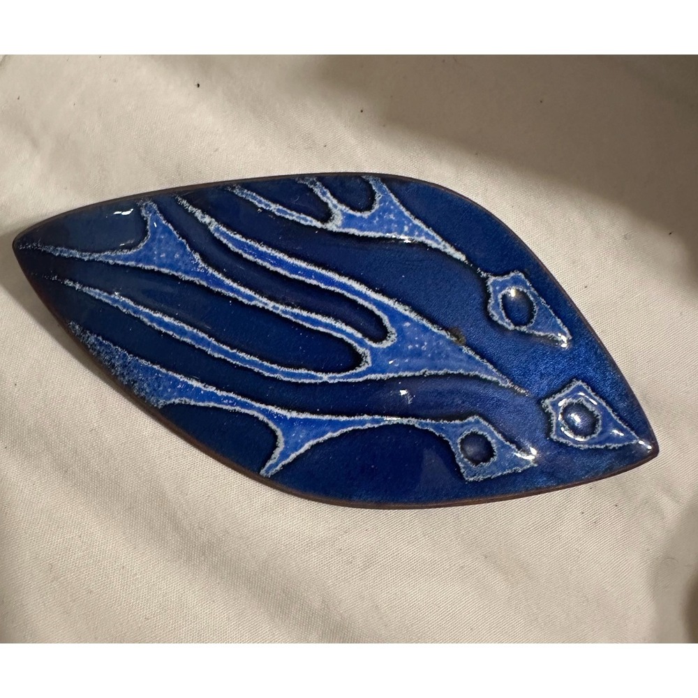 De Passille Sylvestre Modernist Blue Enamel Pin Canadian Artist